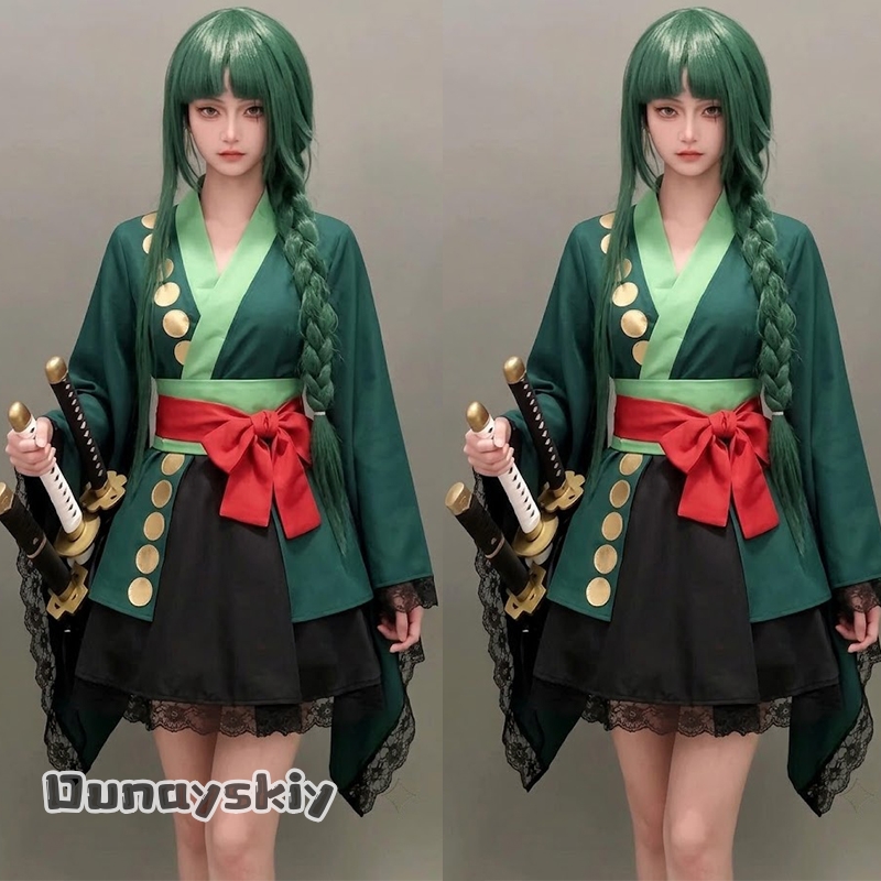 Anime Zoro Cosplay Female - Anime Roronoa Zoro Cosplay Kostüm Japon
