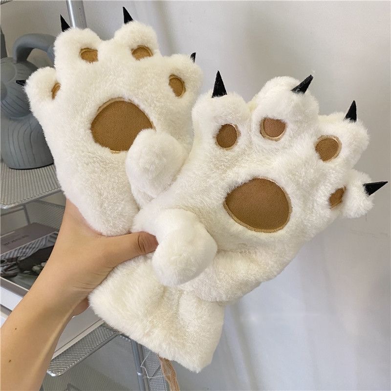 Anime Cosplay Thick - Kalın Kadife Kedi Pençesi Eldivenleri Cosplay