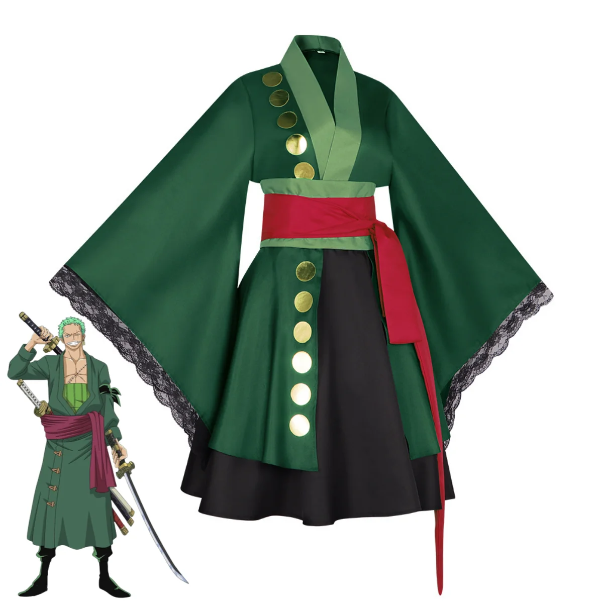 XqAnime Roronoa Zoro Cosplay K - Anime Zoro Cosplay Female incelemesi ve fiyatı