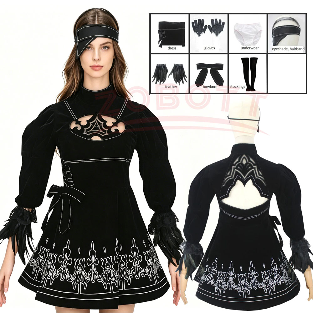 8 adet anime 2B Cosplay kostüm - Anime Cosplay Eyes incelemesi ve fiyatı