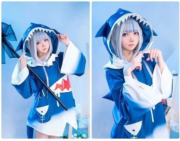 Hololive ENG Gawr Gura Cosplay - Anime Cosplay Youtube incelemesi ve fiyatı